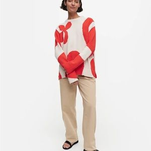 Marimekko Meethe Pulloposti knitted cotton sweater
